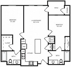 2B 1093 Sq Ft 259 259 floor plan